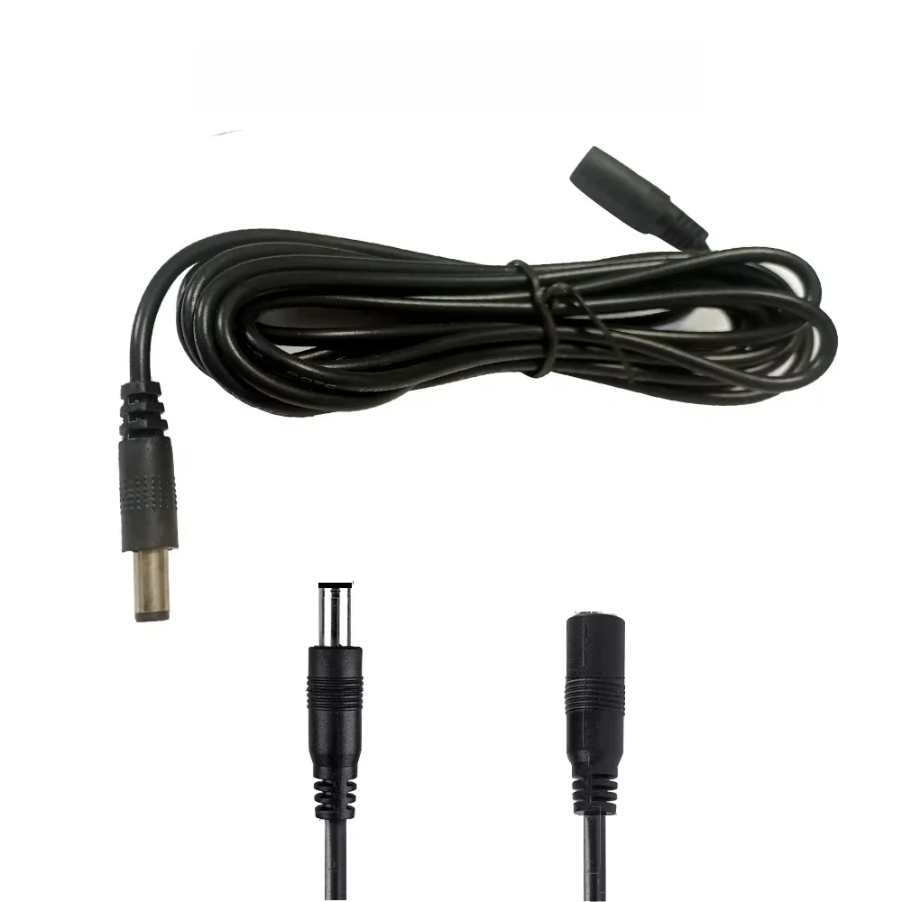 Câble d'extension cc 1M 3M 5M 10M, connecteur femelle à mâle 2.1mm x 5.5mm, cordon d'alimentation, adaptateur, prolongateur, fil électrique noir