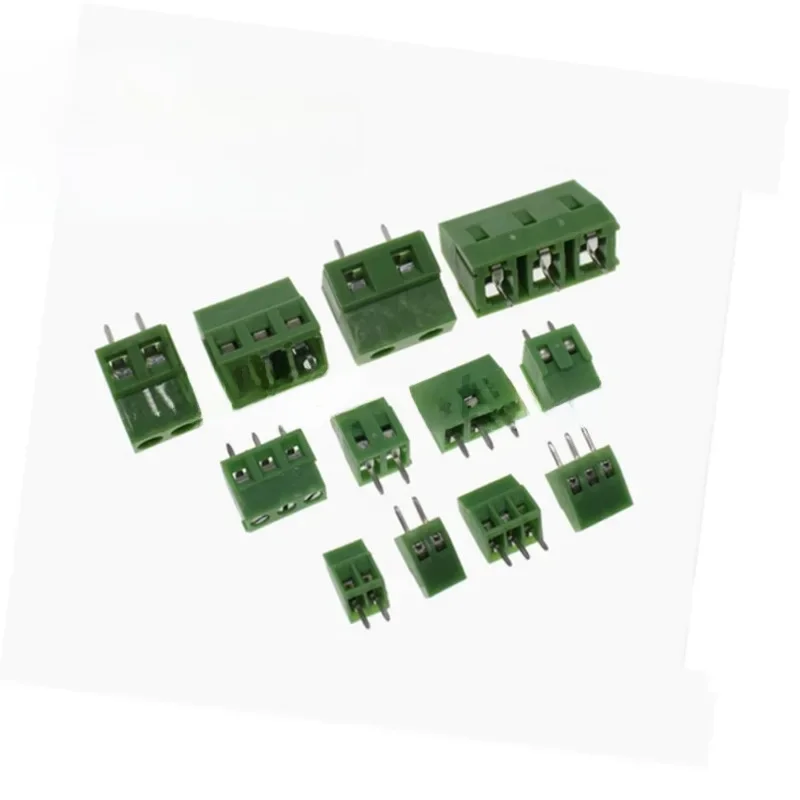 10pcs KF128 2.54/3.81/5.0/5.08/7.5MM Pitch 2P/3P straight pin pcb screw terminal block connector 2PIN 3PIN 2.54MM/5.08MM
