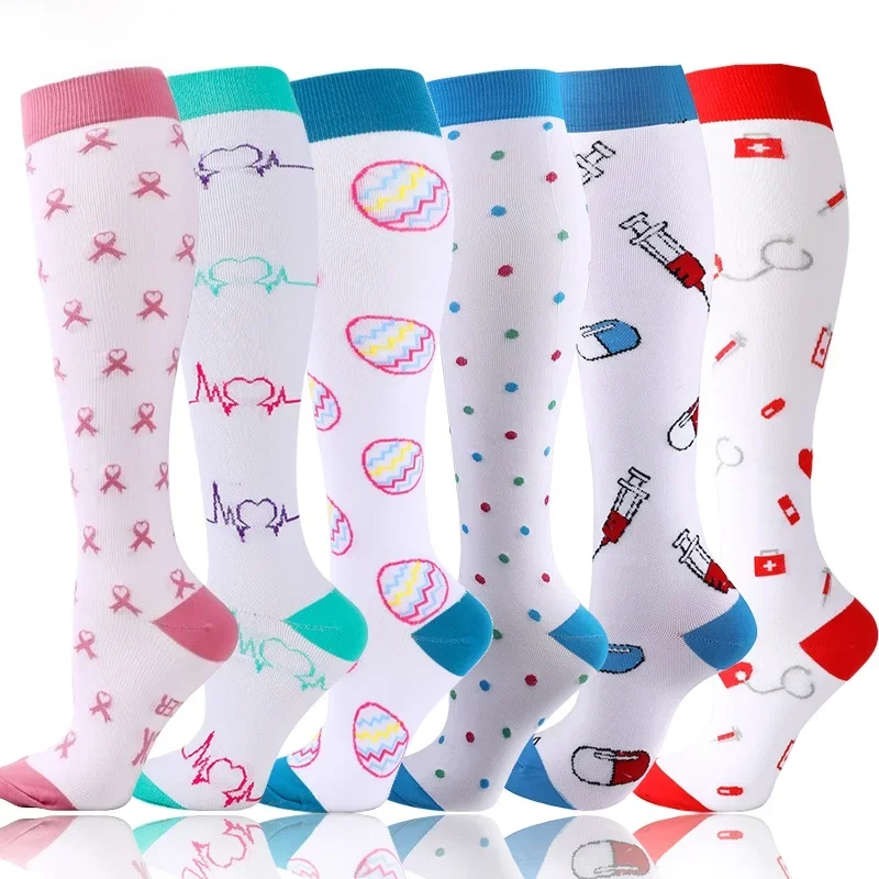 AliExpress 2 Pairs Lot Women Men Compression Socks Stockings Elastic Sports Beautiful Leg Running Nurse Climbing Cycling Socks Gym