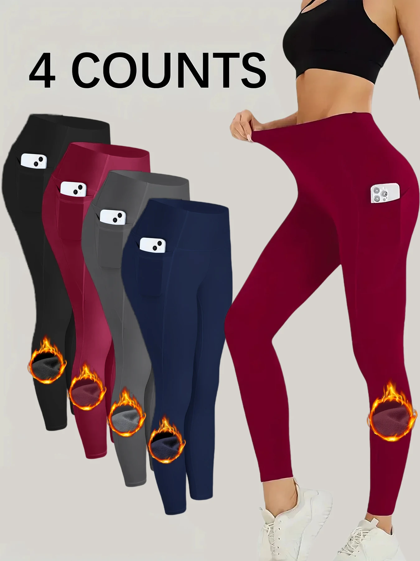 

4pcs Sport High Waisted Seamless Leggings For Women Slim Tummy Control Butt Lifting Legging For Running Cycling Yoga Pickleball