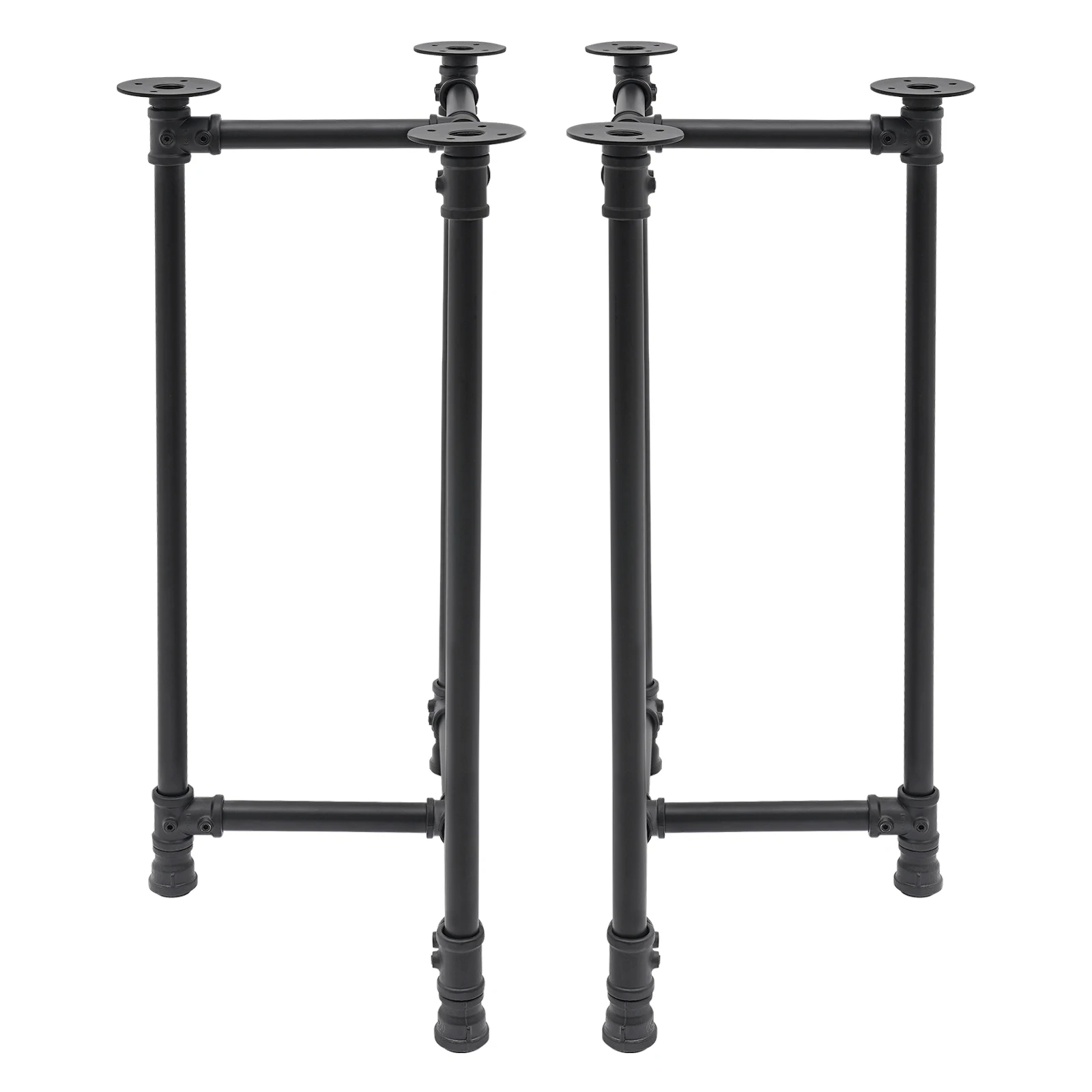 Set di 2 gambe per tavoli in metallo, gambe per panche da tavolo in acciaio rustico industriale per tavolino da caffè fai da te, tavolo da pranzo, progetto di mobili, nero