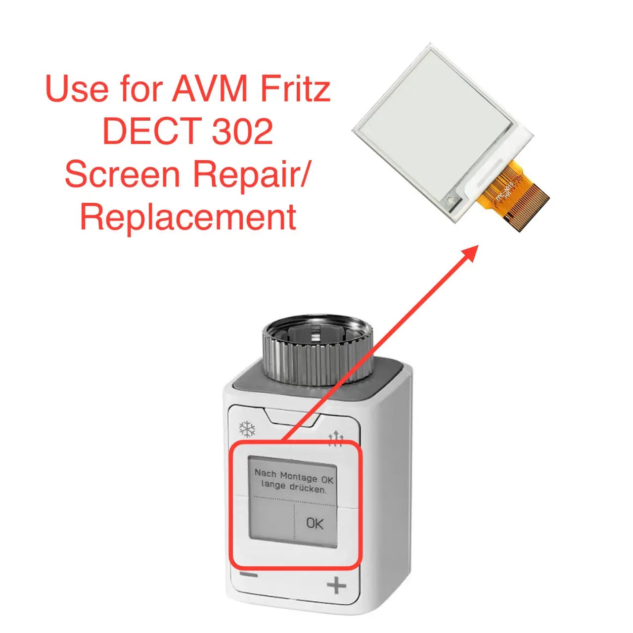 جديد AVM FRITZ! شاشة DECT 302 EDP إصلاح/استبدال شاشة Lcd