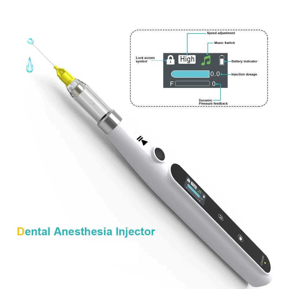 

Dental Anesthesia Injector Wireless Syringe with Operable LCD Display Painless Electric Dentist Anesthesiology