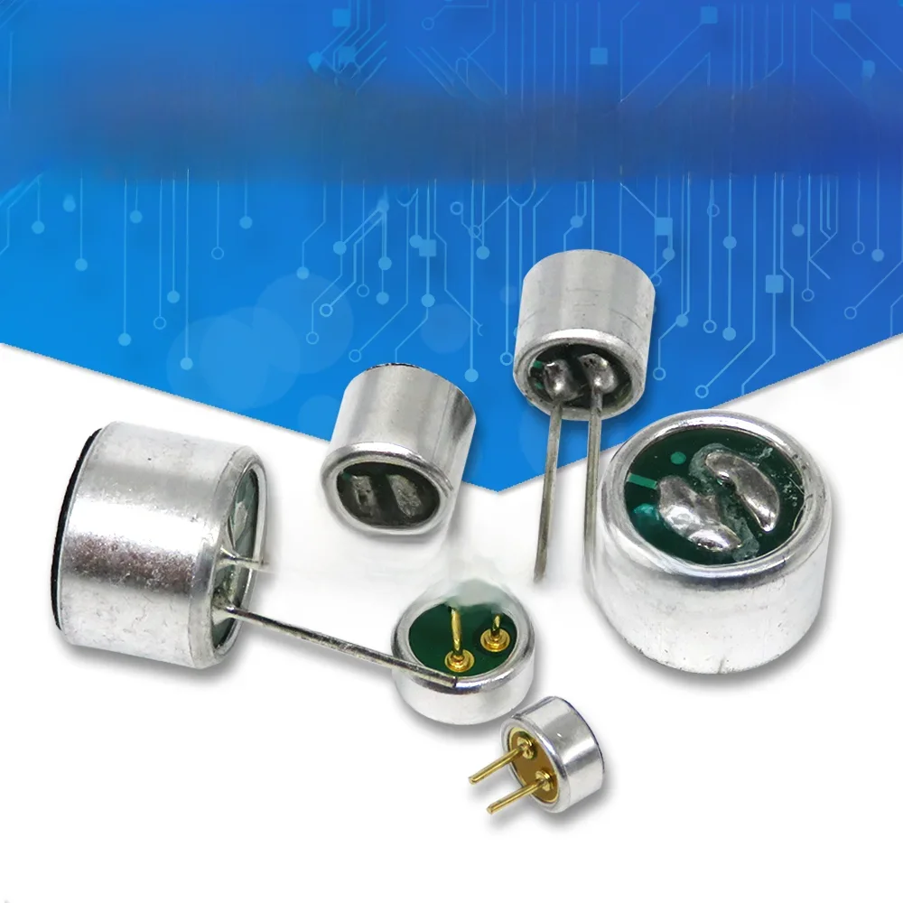 10 sztuk mikrofon 6x5/9x7/4,5x2,2/6x2,2mm MIC pojemnościowy mikrofon elektretowy Pickup 52DB 56DB z 2pinowymi akcesoriami MP3 — zdjęcie 2