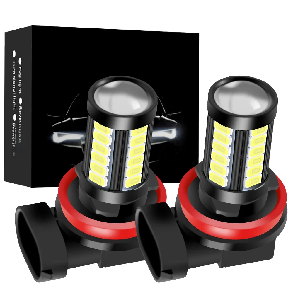 2 sztuki H11 H8 9006 HB4 9005 HB3 PSX24W H16 EU JP PSX26W P13W Wysokiej jakości 5730 LED Auto Lampa Samochodowa Żarówka przeciwmgielna 6000K Biała — Zdjęcie 2 z 2