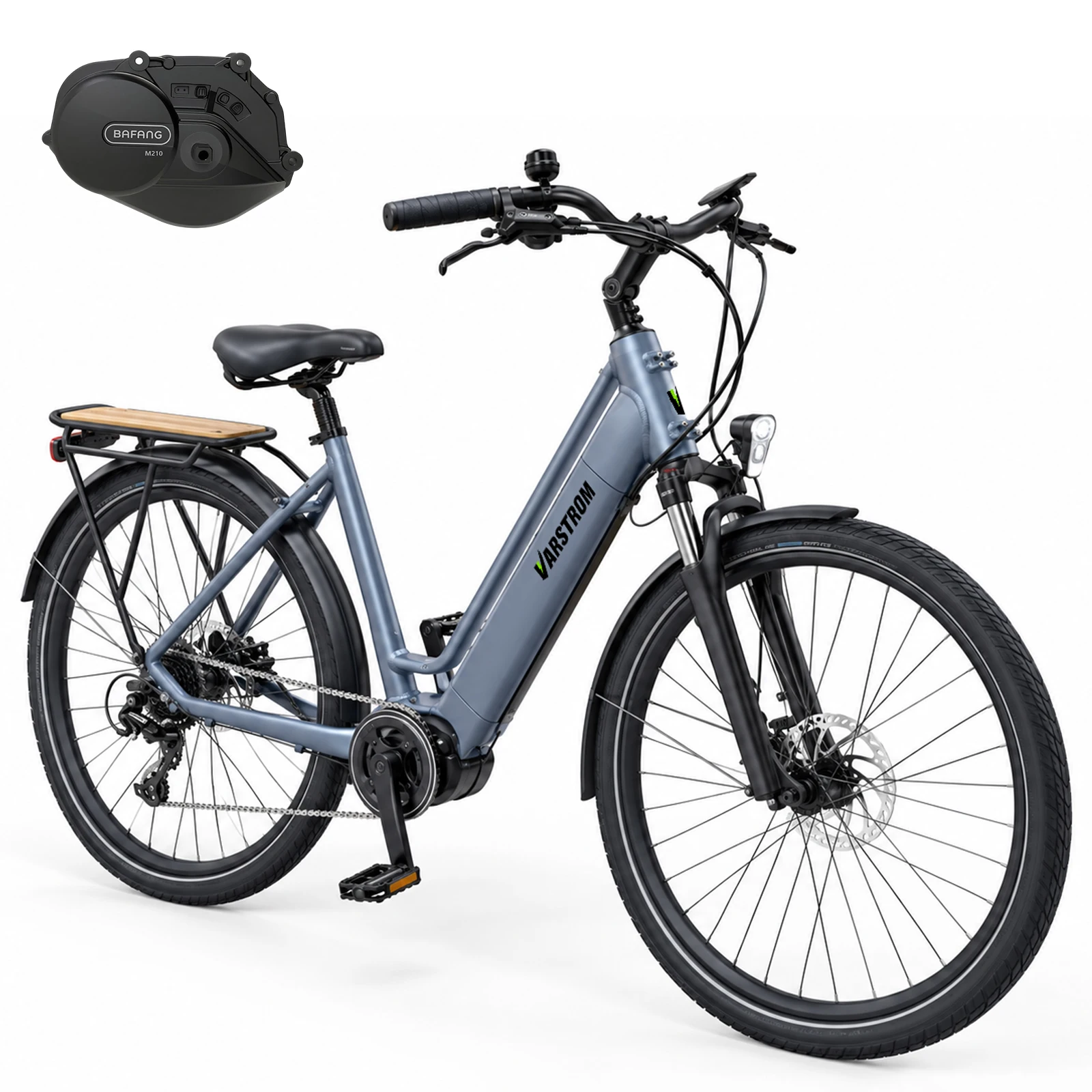 Donna City EBike 250W Motore Mid-Drive 25KM/H 65Nm 700C MAGMOVE Bici Elettrica Batteria 36V 13Ah 468Wh Fino a 120km Autonomia Uomo Step-over e Donna Step-through Telaio Opzionale per Pendolarismo,