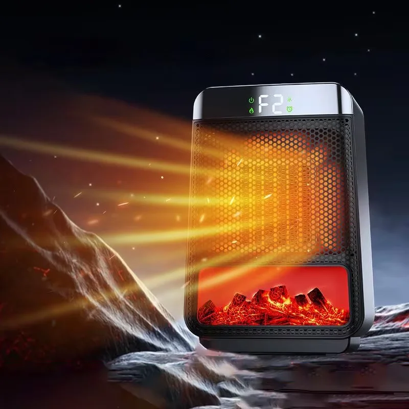 1500w chama portátil aquecedor elétrico portátil desktop ptc ventilador de aquecimento ventilador ar quente para escritório doméstico mini espaço aquecedor