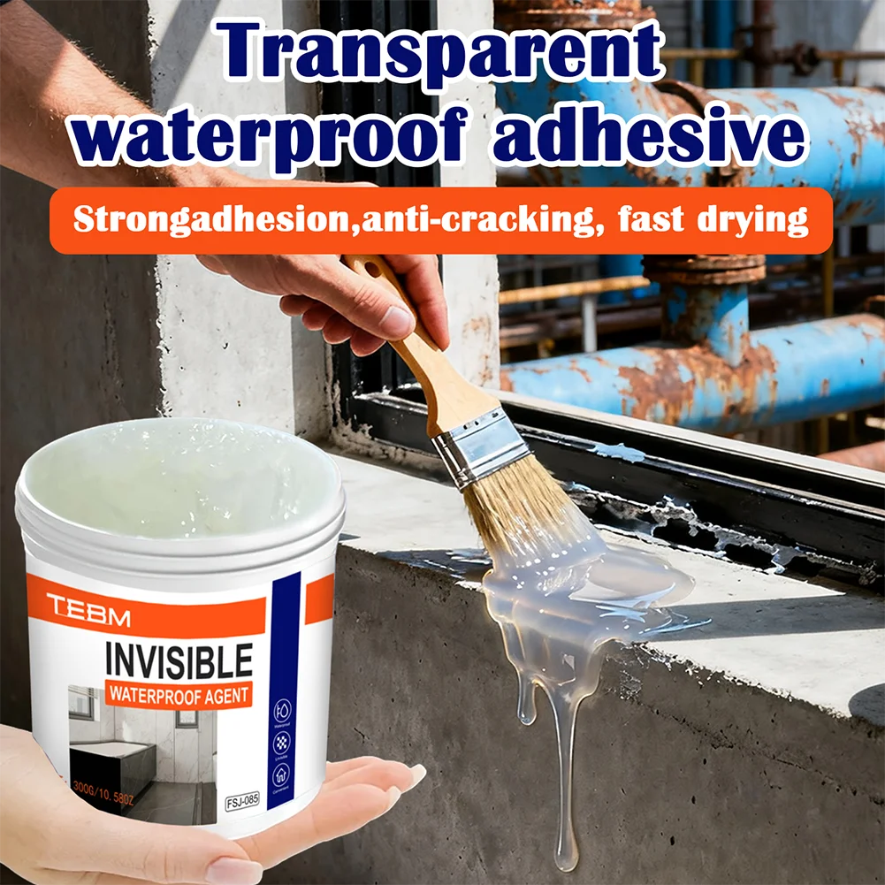 Ultra-Strong Invisible Waterproof Sealant for Repair Adhesive, for Interior & Exterior Sealants Crystal Clear Sealing Glue