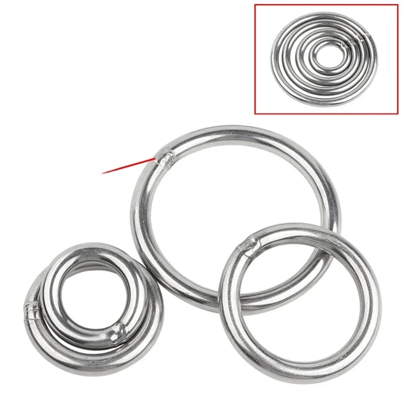 O-ring ze stali nierdzewnej 304 OD 15/20/25/30/40/50/60/79/80/90/100/120/130/140/150mm 3mm-12mm Grubość taśmowania Spawane okrągłe pierścienie — zdjęcie 2