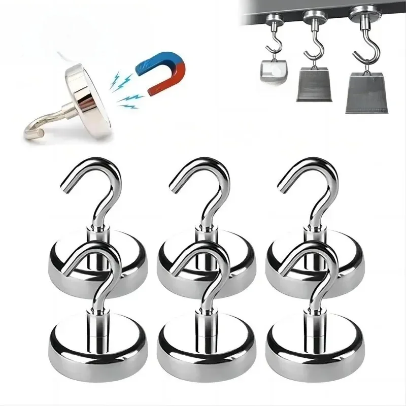 10 STKS Sterke Magneet Haken Multifunctionele Opslag Haken Thuis Keuken Bar Opslag Haken Sleutel Opslag Haken Badkamer Hangers - afbeelding 2