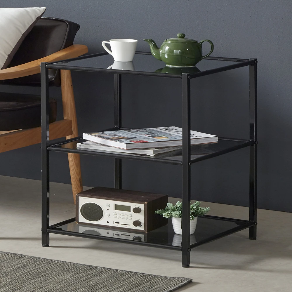 Steel Steel 3-stage living room module shelf 60x40 woven living room module furniture 2color