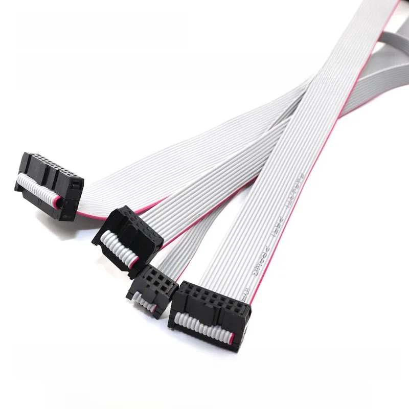 Câble de téléchargement JTAG ISP AVR, pas de 2.54MM, connecteur FC-6/10/14/16/20/40P, 10cm 20cm 30cm 40cm 50cm 60cm 80cm 90cm 100cm, 2 pièces