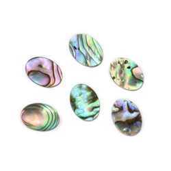 5pcs Abalone Shell Flat Oval 10x14/13x18mm Cabochon Loose Stones for Jewelry Making Ring Pendant DIY