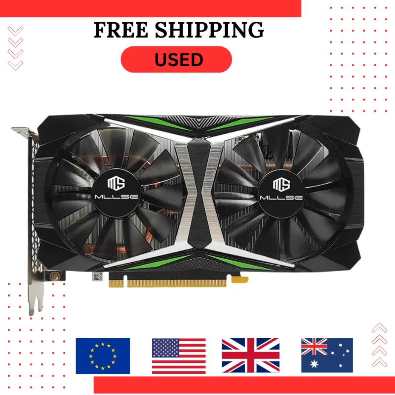 Placa gráfica mllse rtx 2060 super 8gb usada, gddr6, 256 bits, pci-e 3.0x16, 8 pinos, nvidia, gpu, rtx 2060, super placa de vídeo para jogos