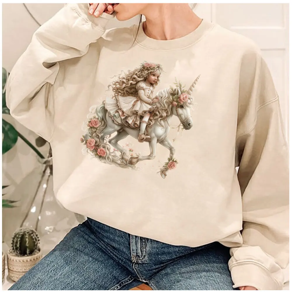 Unicorn Girl Iron On Patches DIY Heat Transfer Decals for Clothing Transfer Decal Painting T-Shirts Bags Kids Gift view 4