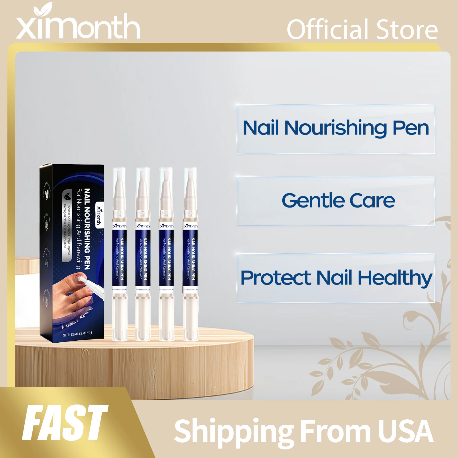 Caneta de Óleo Nutritivo para Unhas Ximonth Fortalece as Unhas e Melhora a Cutícula Nutrição Herbal Promove Nutrição Duradoura para Unhas dos Pés