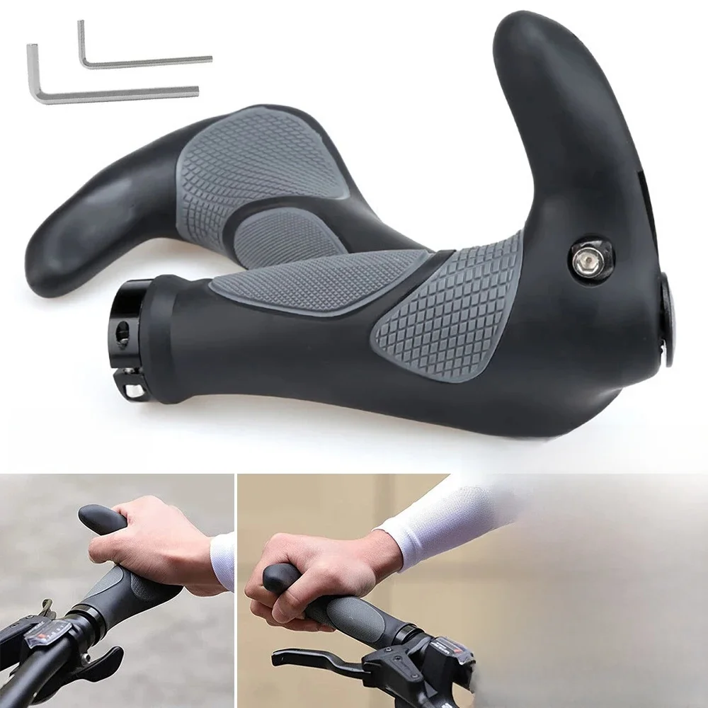 AliExpress 2PCS Ergonomic Rubber Bar End Handlebar Grips Cycling Bicycle MTB Mountain Bike