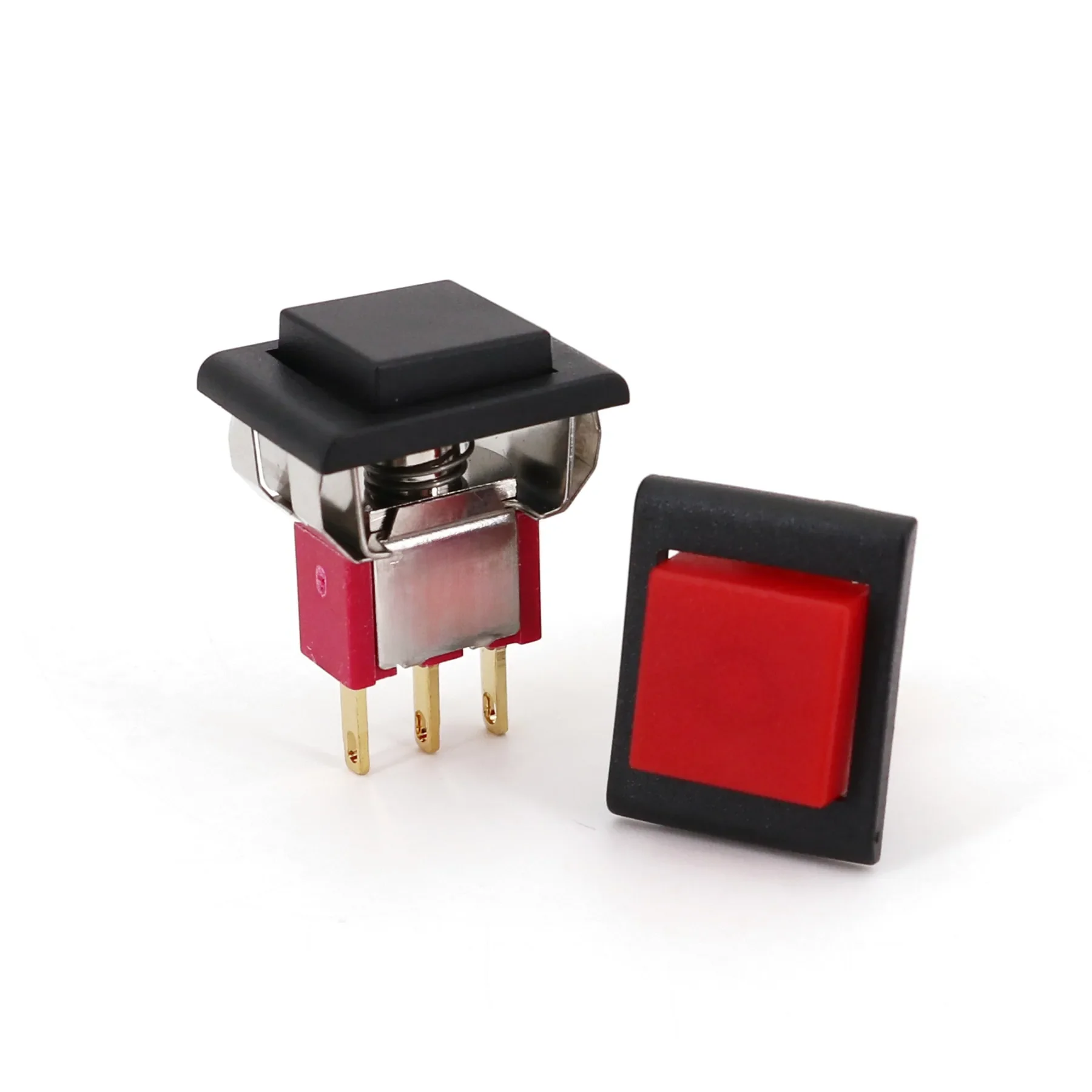 Salecom P8701-F22A kwadrat z rama 3-Pin Snap-działając chwilowy SPDT przełącznik wciskany — zdjęcie 2