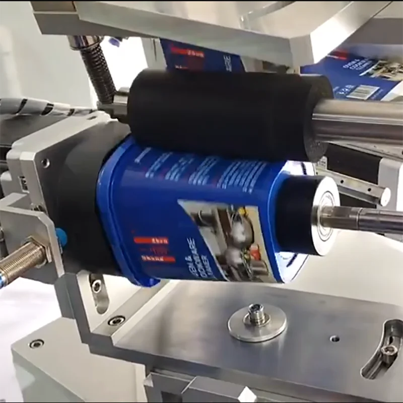 FK616 Gelas Es Krim Multifungsi Botol Kaca Persegi Mesin Pelabelan Bergulir Botol Datar Oval Mesin Label Pergantian 360 °