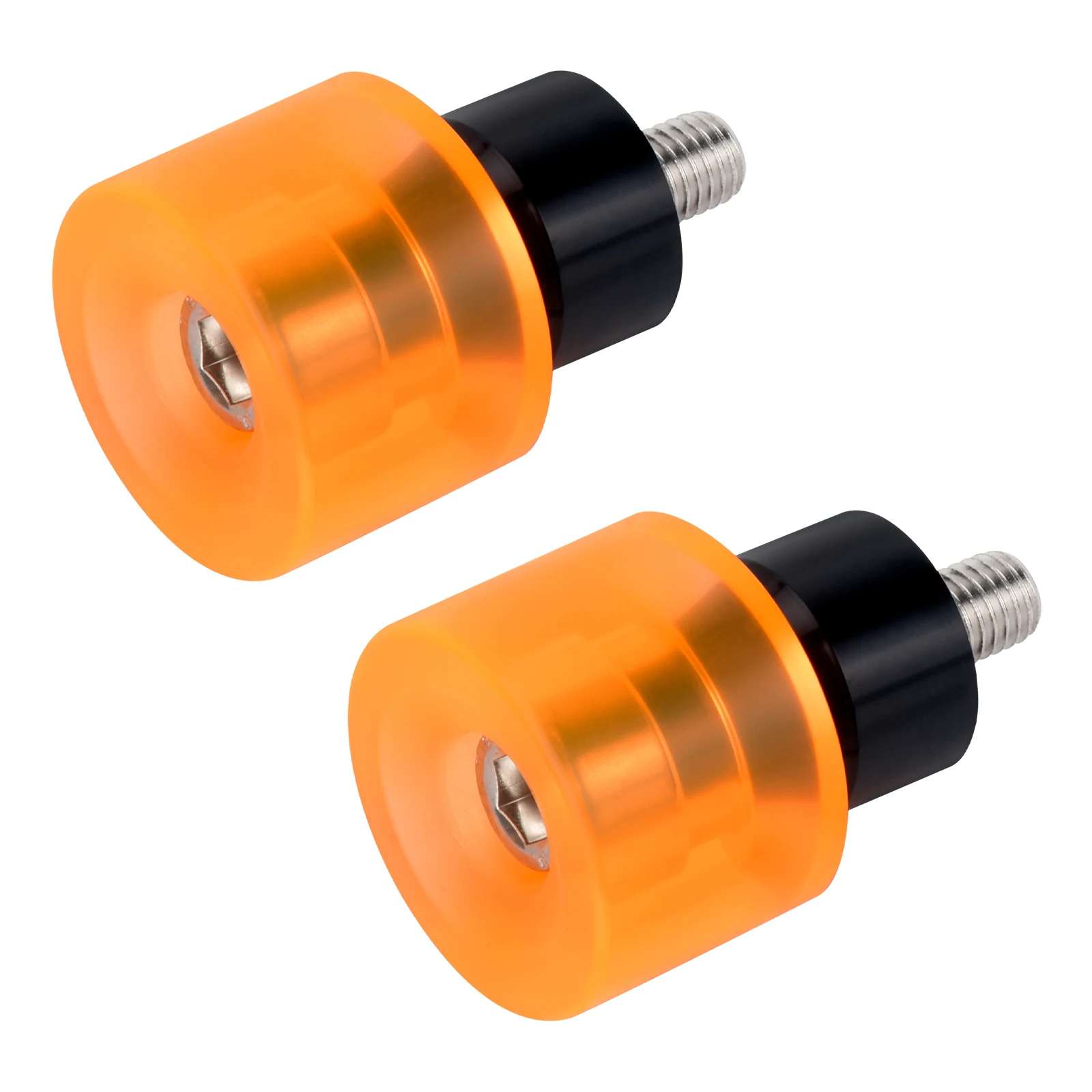 Orange Sliders Crash Bar End Balls M12 Engine Guard Fit For Harley Touring 2009-2024 Universal M12 Metric Thread
