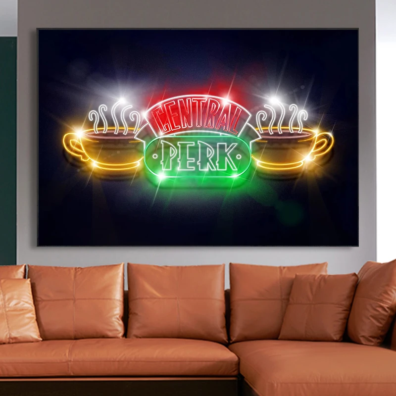 TV Show Friends Central Perk Coffee Classic Quotes Poster Print Canvas Painting Funny Wall Art For Living Room Home Decor