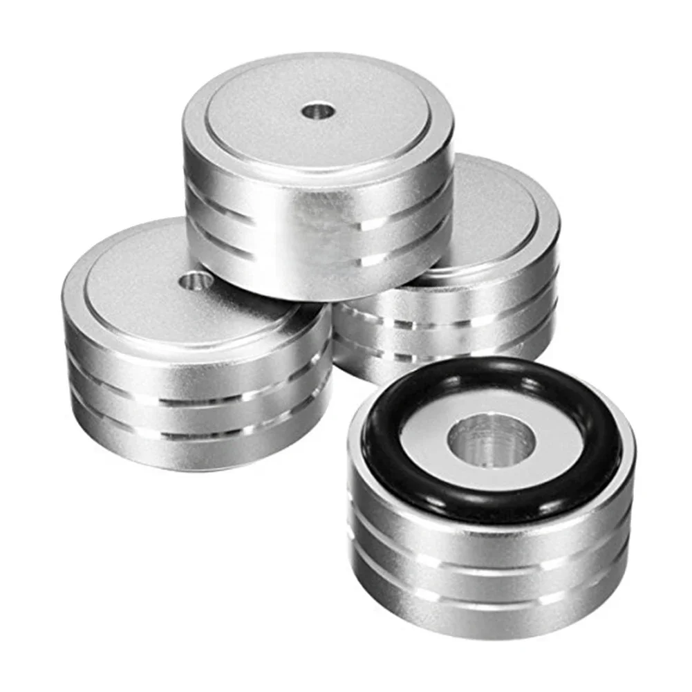 4 szt. 40X20mm aluminiowy stojak izolacyjny głośnika HIFI AMP gramofon DAC podkładka pod stopy (srebrna) — 2