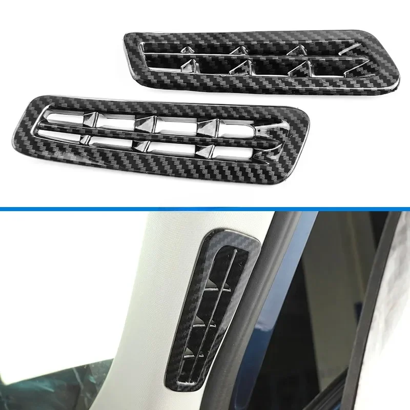 For Ford Escape Kuga 2020 2021 2022 2023 2024 2025 Interior A-Pillar Air Vent Cover Sticker Carbon Fiber