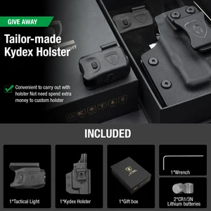 مصباح بندقية صغير مصمم خصيصا ، مصباح يدوي مسدس ، موديلات مختلفة ، جلوك 42 ، 44 ، 48 ، G2C ، G19 ، Hellcat P365 ، 150 لومن أفضل 8 مصباح يدوي G2C مبيعات - رقم 7