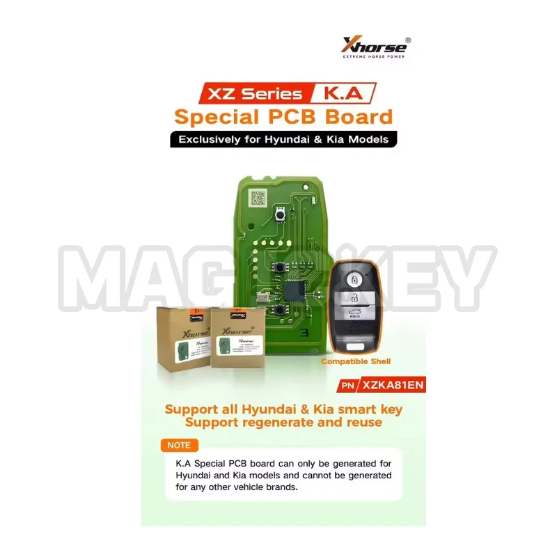 1pcs Xhorse XZKA81EN Remote Universal Smart Key For Hyundai & Kia 46 47 4A 8A Models with Key Shell For VVDI Key Programmer