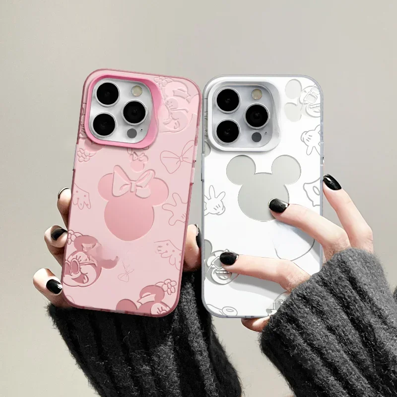 Desneys mickeys e caixa de telefone minnie mouse, tampa traseira para iphone 16, 15, 14, 13, 12,
