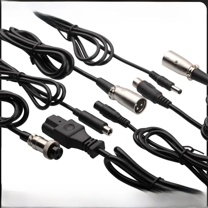 AliExpress TangsFire DC 5.5*2.1MM/DC 8MM/3P GX16/3-Pin XLR/RCA/IEC Connector For Electric bicycle scooter balancing vehicle Charger Accessories