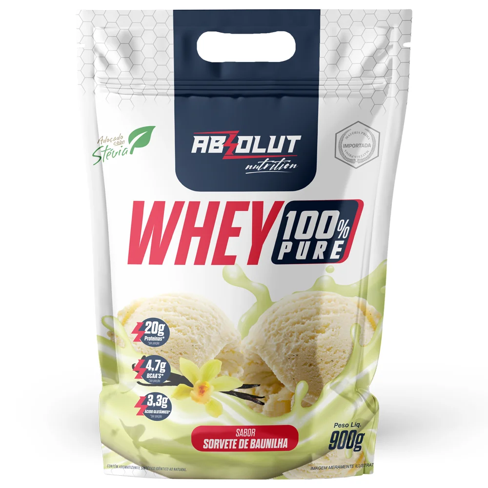 Whey Protein 100% Pure Refill 900g Vanilla Ice Cream-Absolut Nutrition