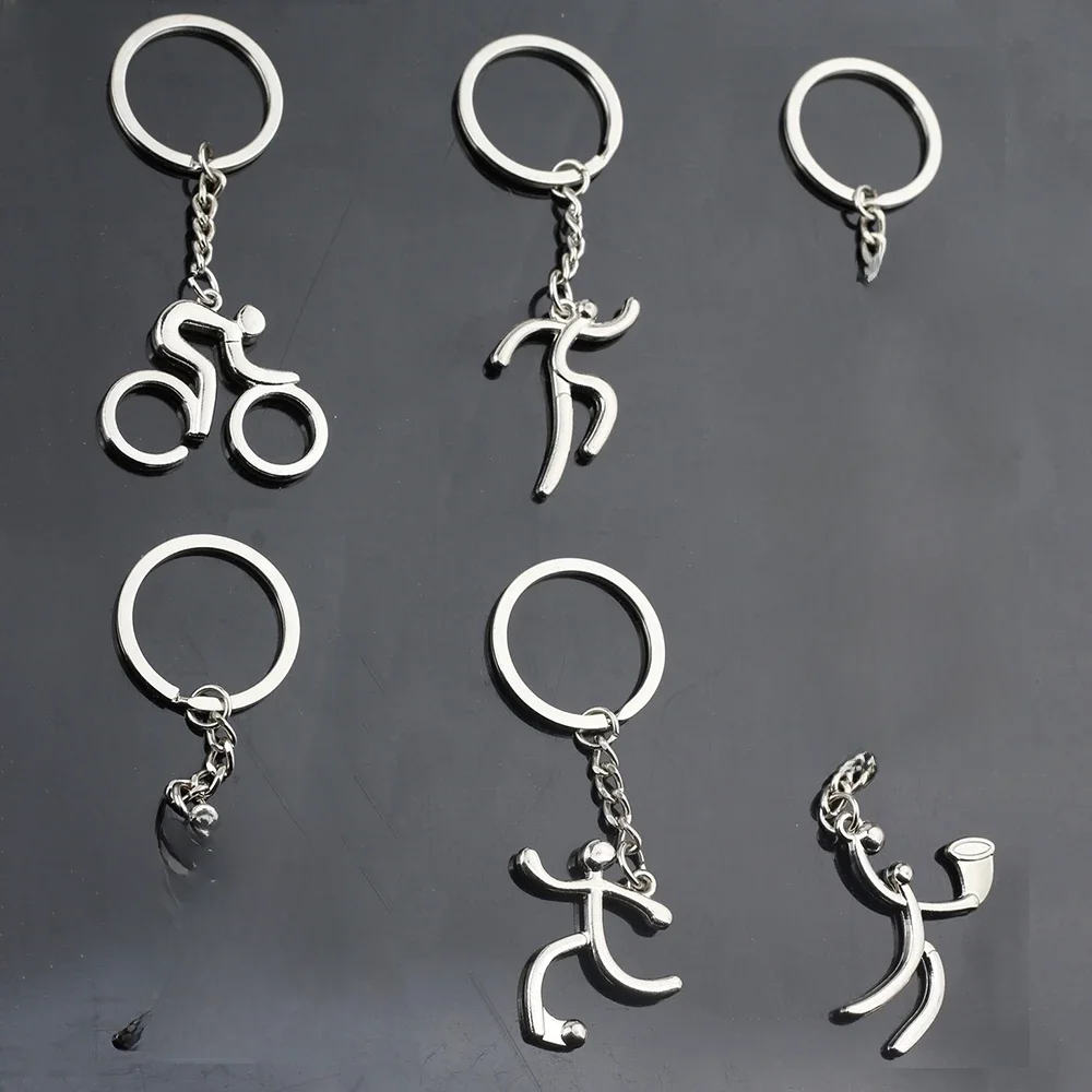 AliExpress Stmanya Metal Keychain Riding bicycle key chain car key ring bag charm Novelty Gifts bike sports souvenirs