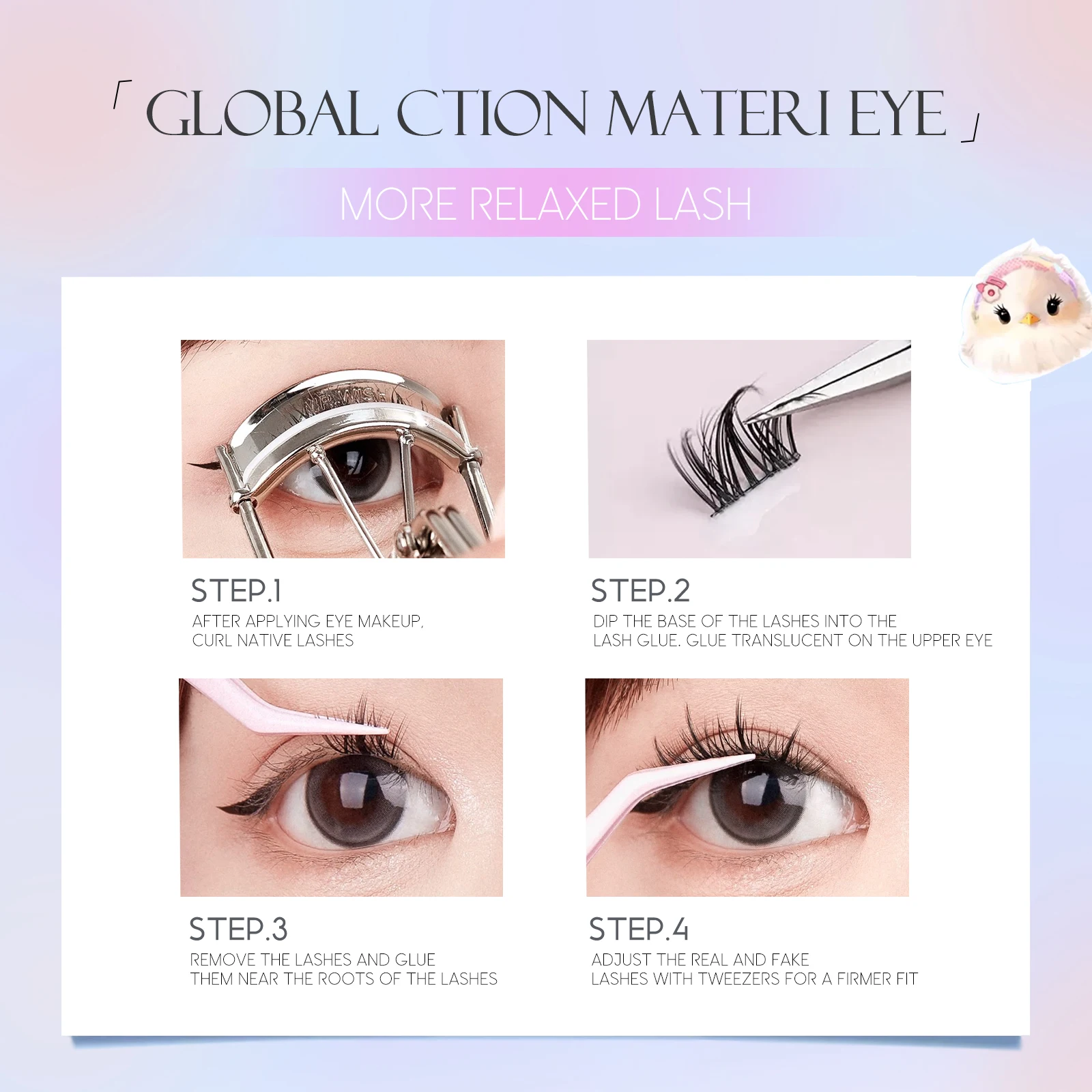 GROINNEYA DIY zestaw klastrów rzęs naturalne rzęsy Manga indywidualne przedłużanie rzęs miękkie delikatne naturalne długie rzęsy kręcone makijaż