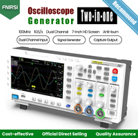 FNIRSI-1014D Digital Oscilloscope 2 In 1 Dual Channel output Signal producer 100MHz * 2 Ana-log Bandwidth 1GSA/s sanding spate