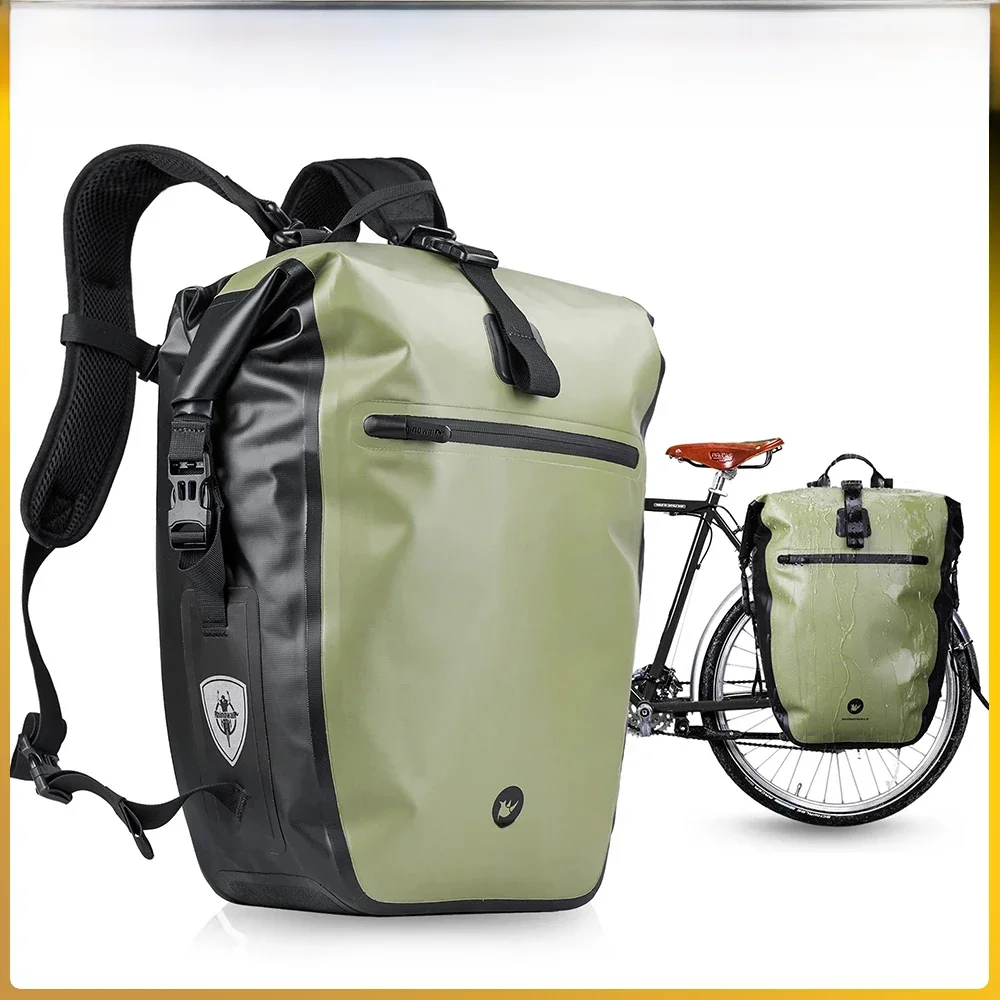 AliExpress Rhinowalk Bicycle bag&Pannier 100% Fully Waterproof 27L Big Bike Bag capacity Multifunctional Rear Rack Pannier Bag Cycling Bags