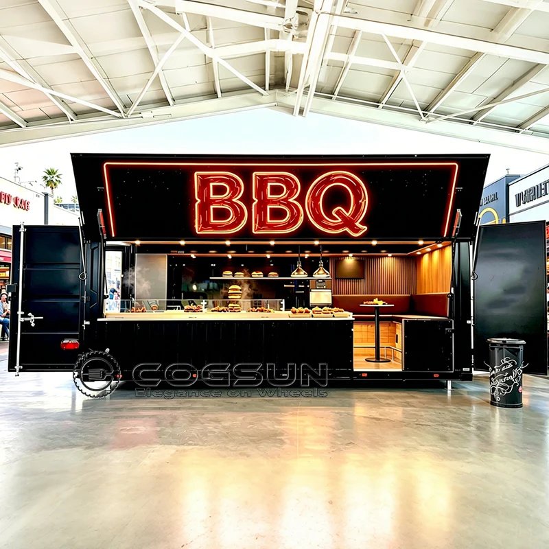 COGSUN 20ft Pop-up Container Kitchen Restaurant Food Trailers Portable Container Mobile Coffee Shop Sales Pavilion Commissary
