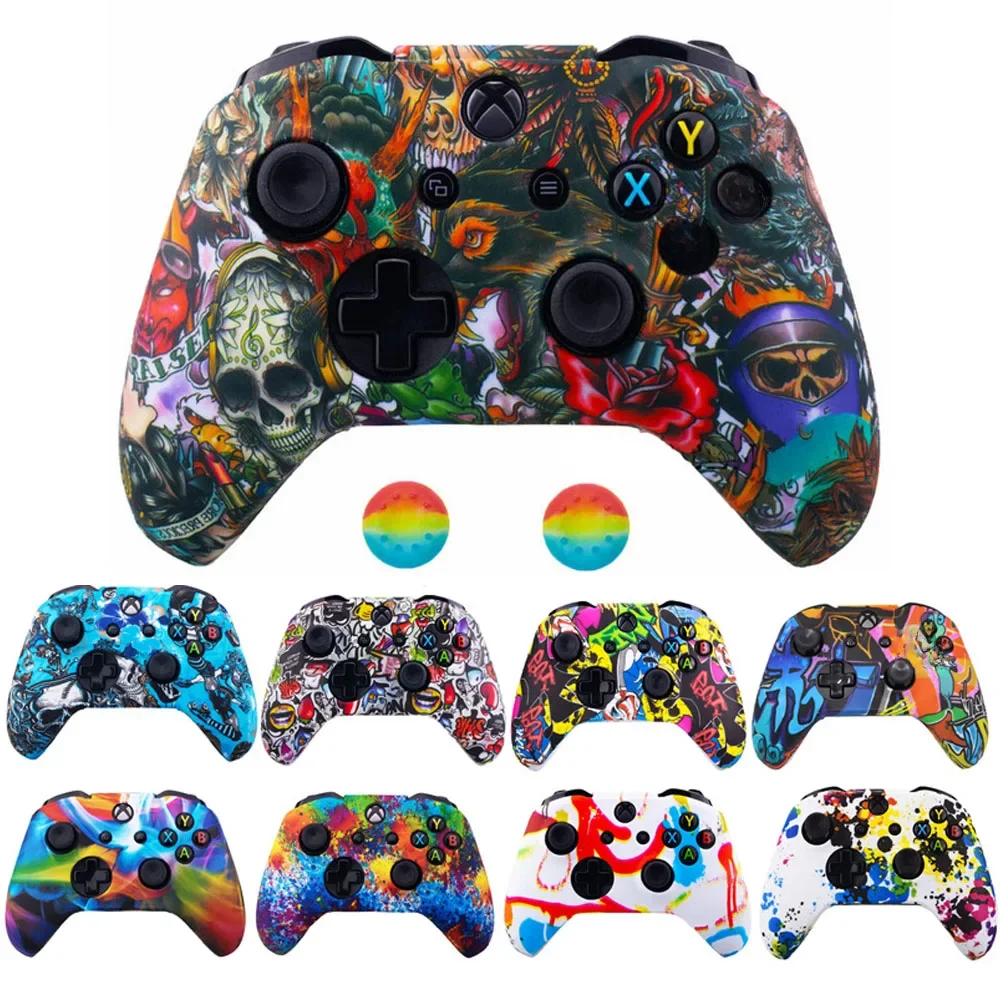 Nouveau Silicone manette de jeu étui de protection peau pour XBox One mince contrôleur protecteur Camouflage contrôle couverture Joystick pour XBOXONES