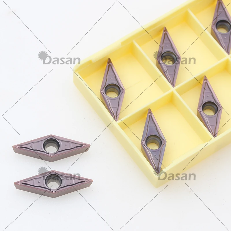 10pcs VBMT VBMT110304 VBMT110308 Carbide Inserts VCMT110304 VBMT160404 MV DM9030 Turning Blade CNC Lathe Cutter Tool for Metal