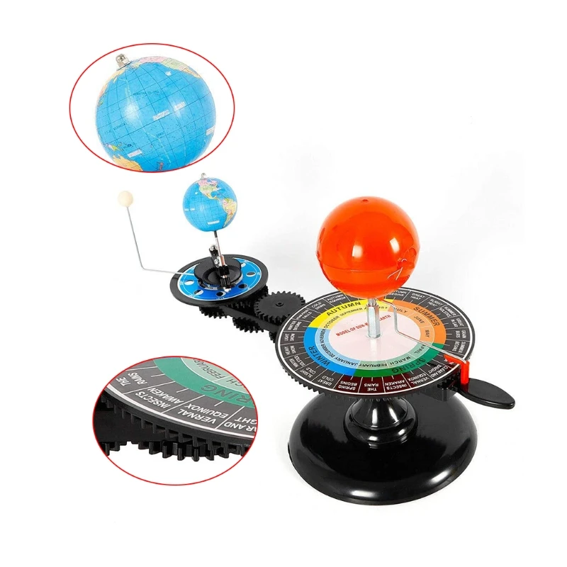 Kit de science astronomique, modèle de système solaire, soleil, terre, lune, planétarium orbital, outil fuchsia pour enfants, jouet