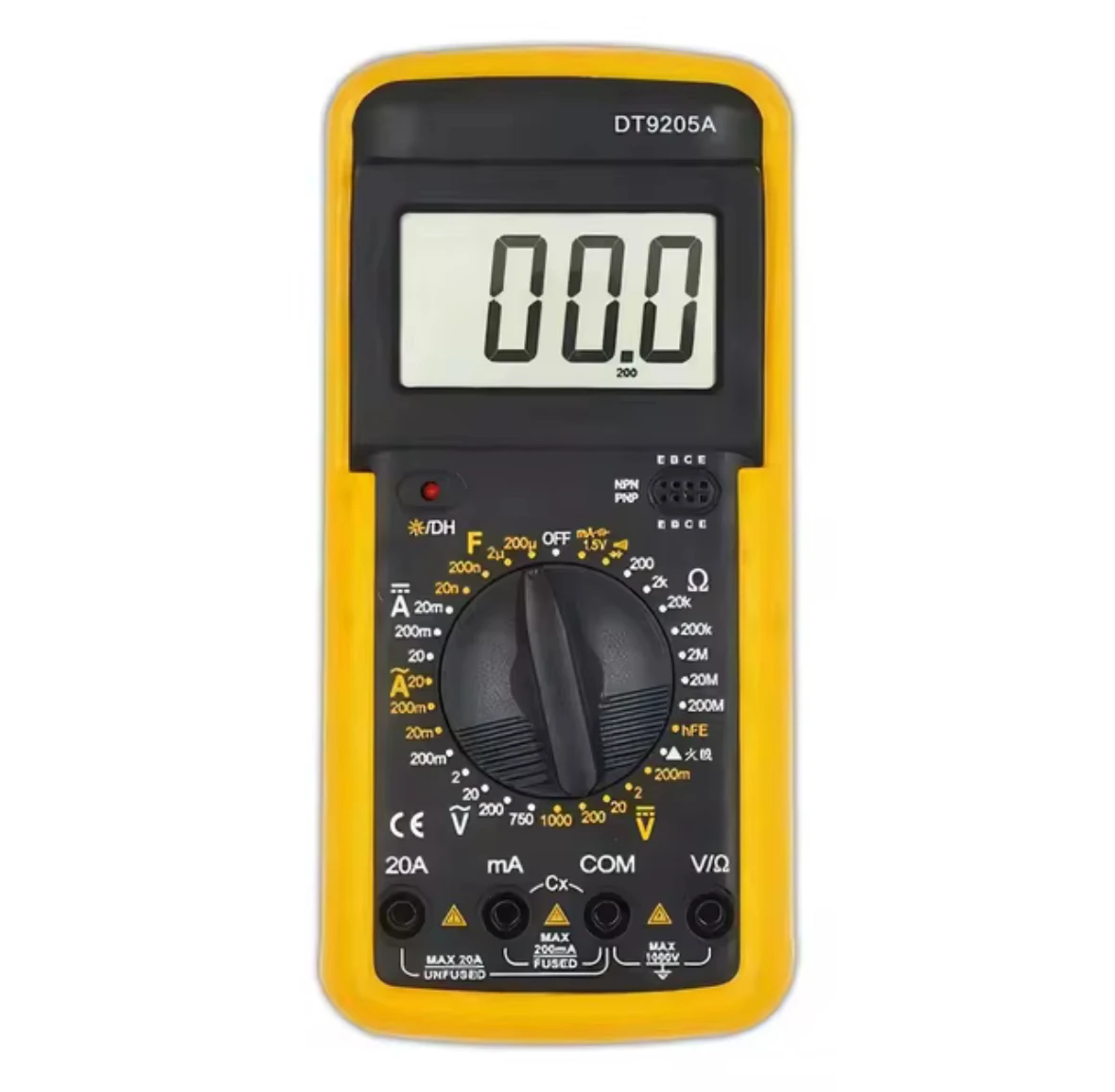 Digital multimeter with Dt9205a display