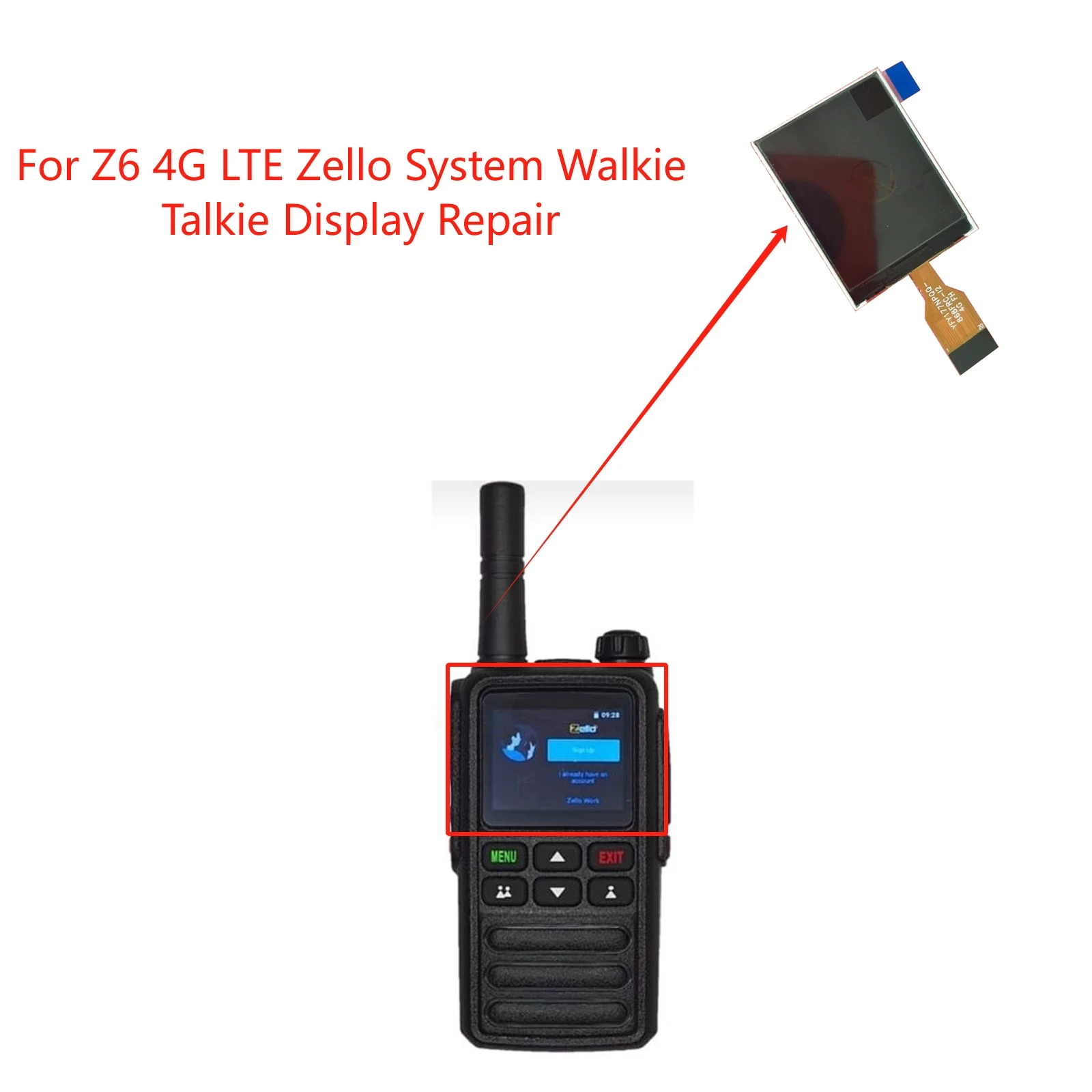 New Full color display for Z6 4G LTE Zello System Walkie Talkie Replacement
