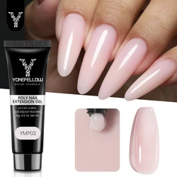 YOKEFELLOW 15g Poly Nail Gel Jelly Nude Pink for Nail Extension Gel UV Acrylic Gel Crystal Gel Varnish  Nail Art Builder Gel DIY