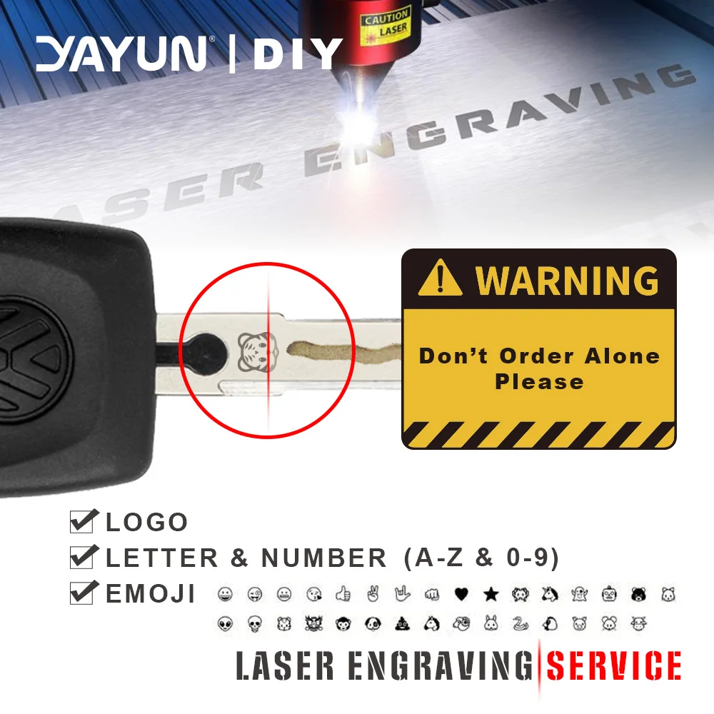 YAYUN Extra Fee For Car Key servizio di incisione Laser si prega di contattare con noi prima di acquistare (!! Non ordinare da solo)