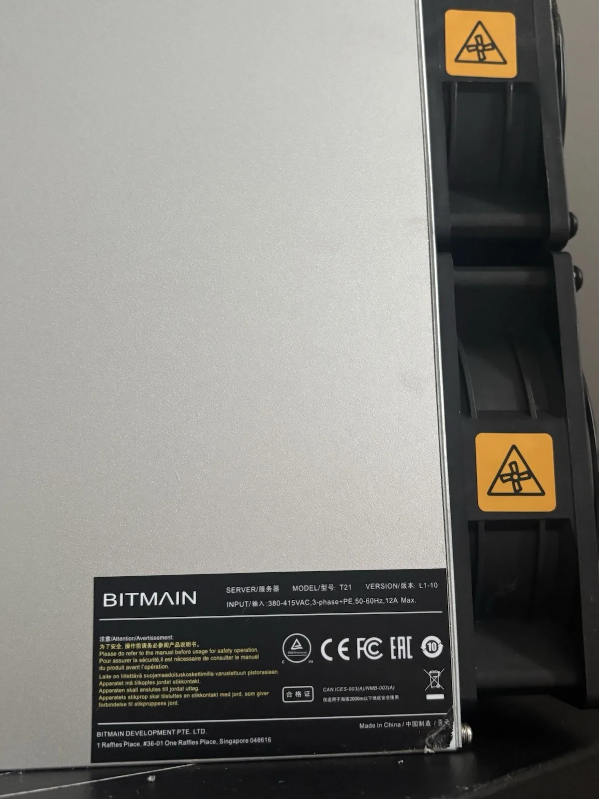 

TT BUY NOW New Bitmain Antminer T21 190th/s 3610W BTC Miners In Stock Now!