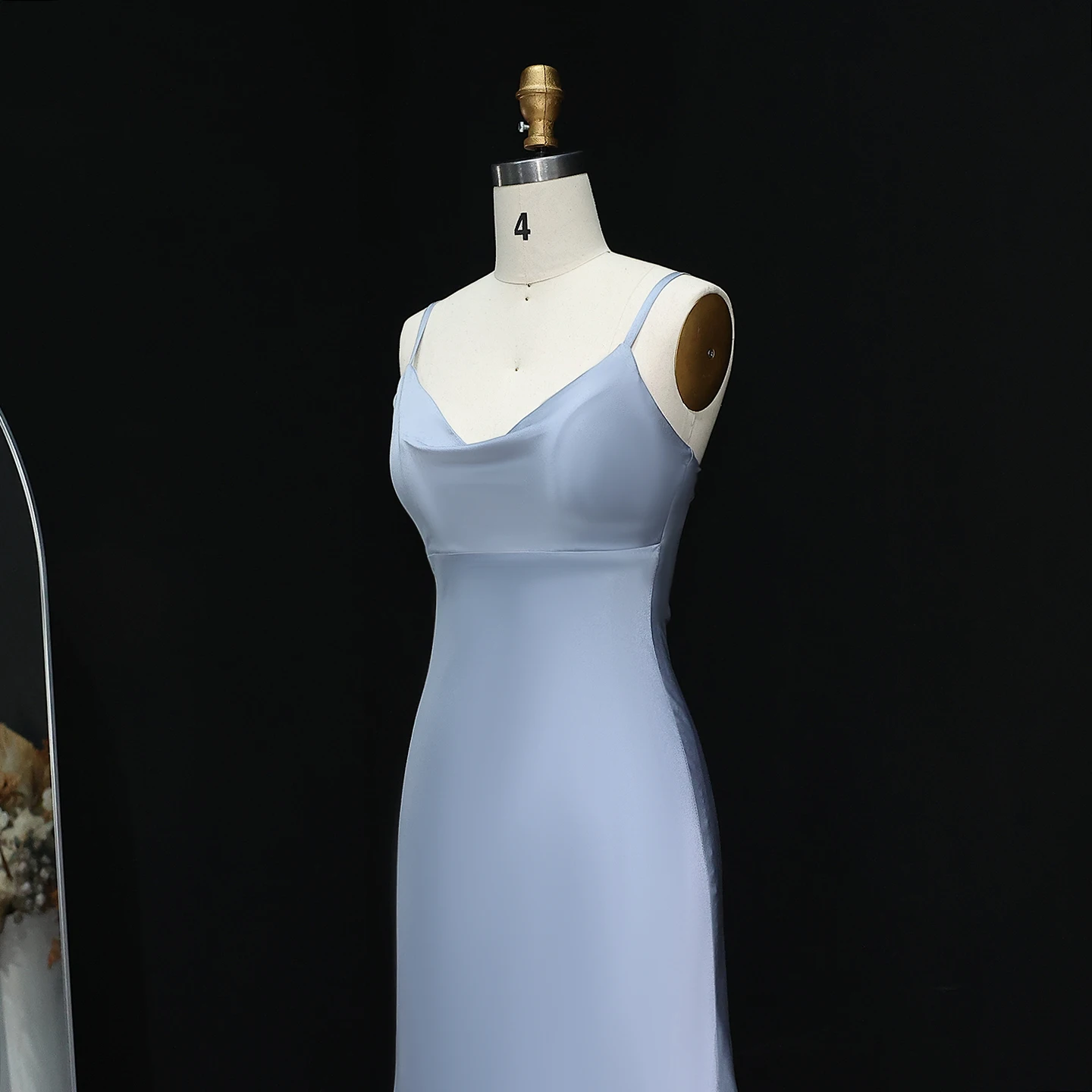 Sharon disse 2025 azul querida cinta de espaguete vestido de dama de honra simples na altura do joelho feminino vestidos de convidados de casamento bs280 personalizado