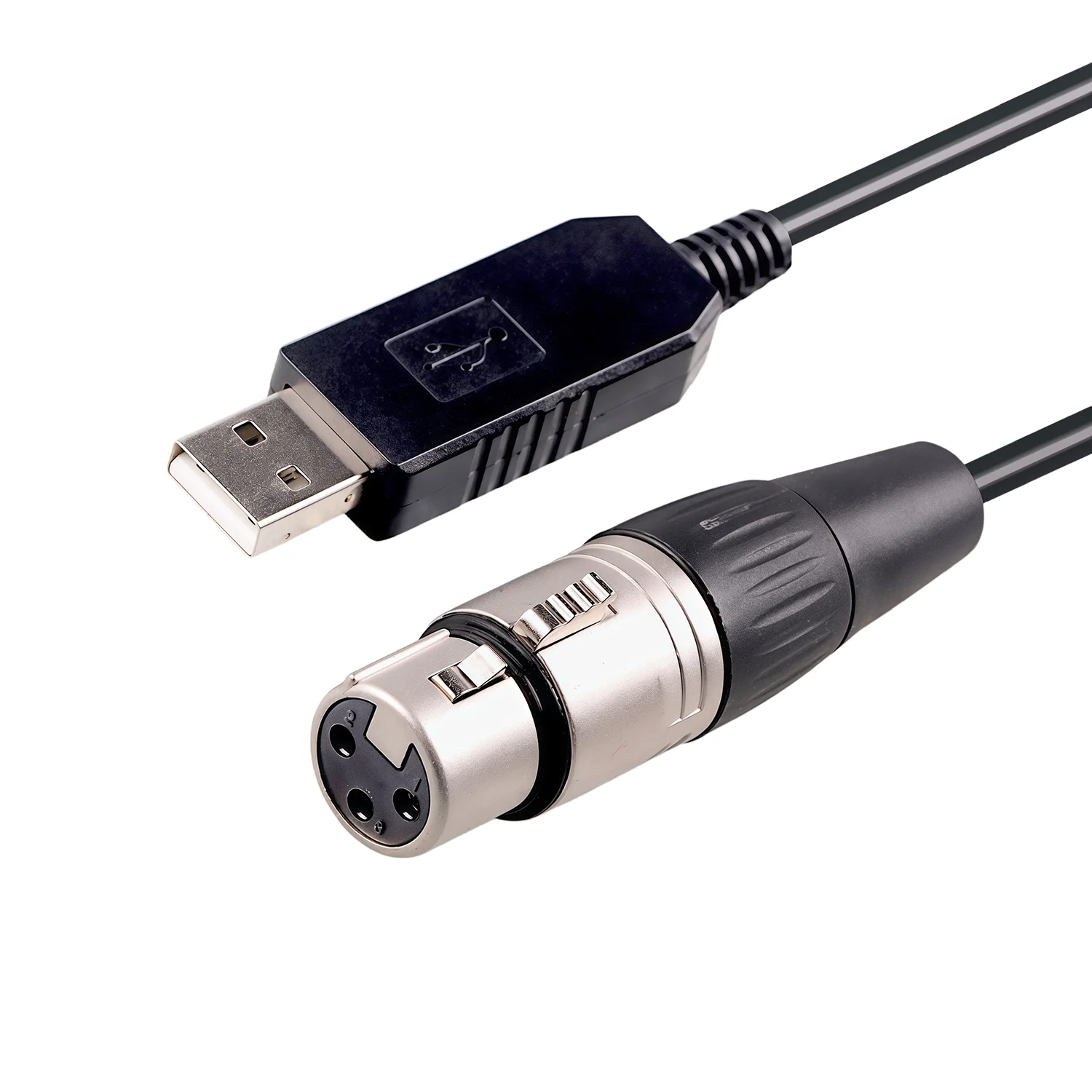 Adaptador de Interfaz USB a DMX512, Cable Controlador DMX FTDI, XLR de 3 Pines para SGM DMXking Freestyler DMXControl PC, Iluminación LED