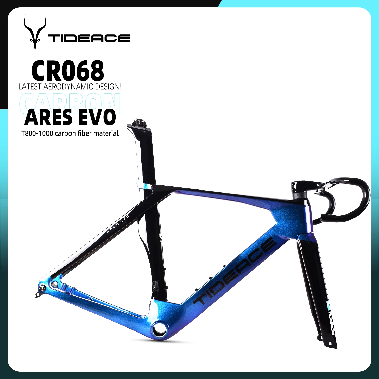 T47 Thread EPS T1000 Carbon Fiber Road Bike Frame Disc Brake 700x32C All Internal Cable Race Bicycle Carbon Frameset