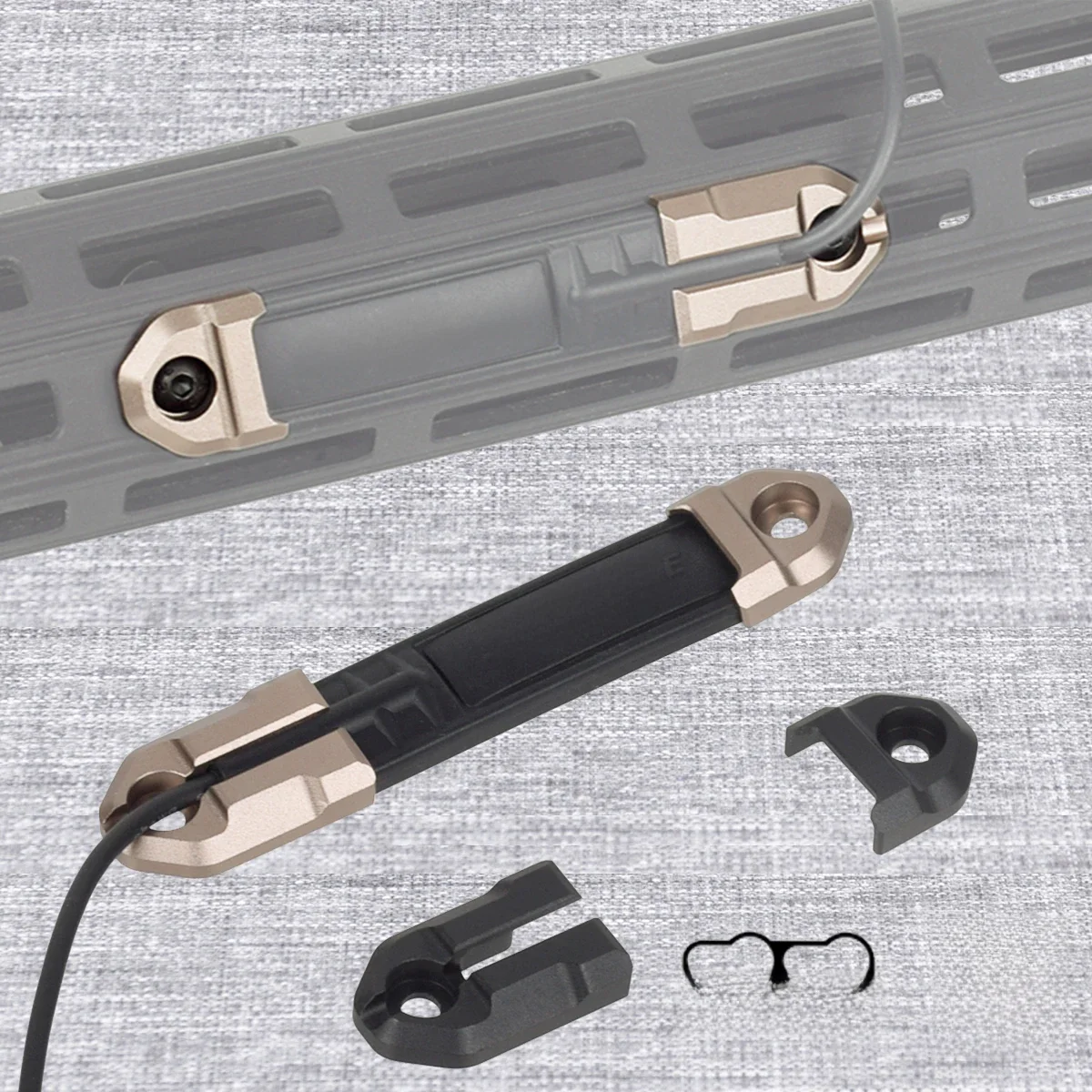 Surefire M600 M300 Scout Light latarka zdalna taśma przełącznik podkładki dociskowej Mlok Keymod 20mm płyty montażowe na szynę akcesoria — zdjęcie 2
