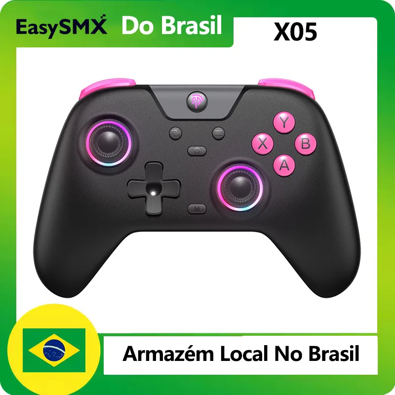 EasySMX X05 Wireless Gamepad Hall Effect Controller Compatible with PC/Switch/TV/Phone/Steam, 2.4G/Bluetooth/Cable Connections